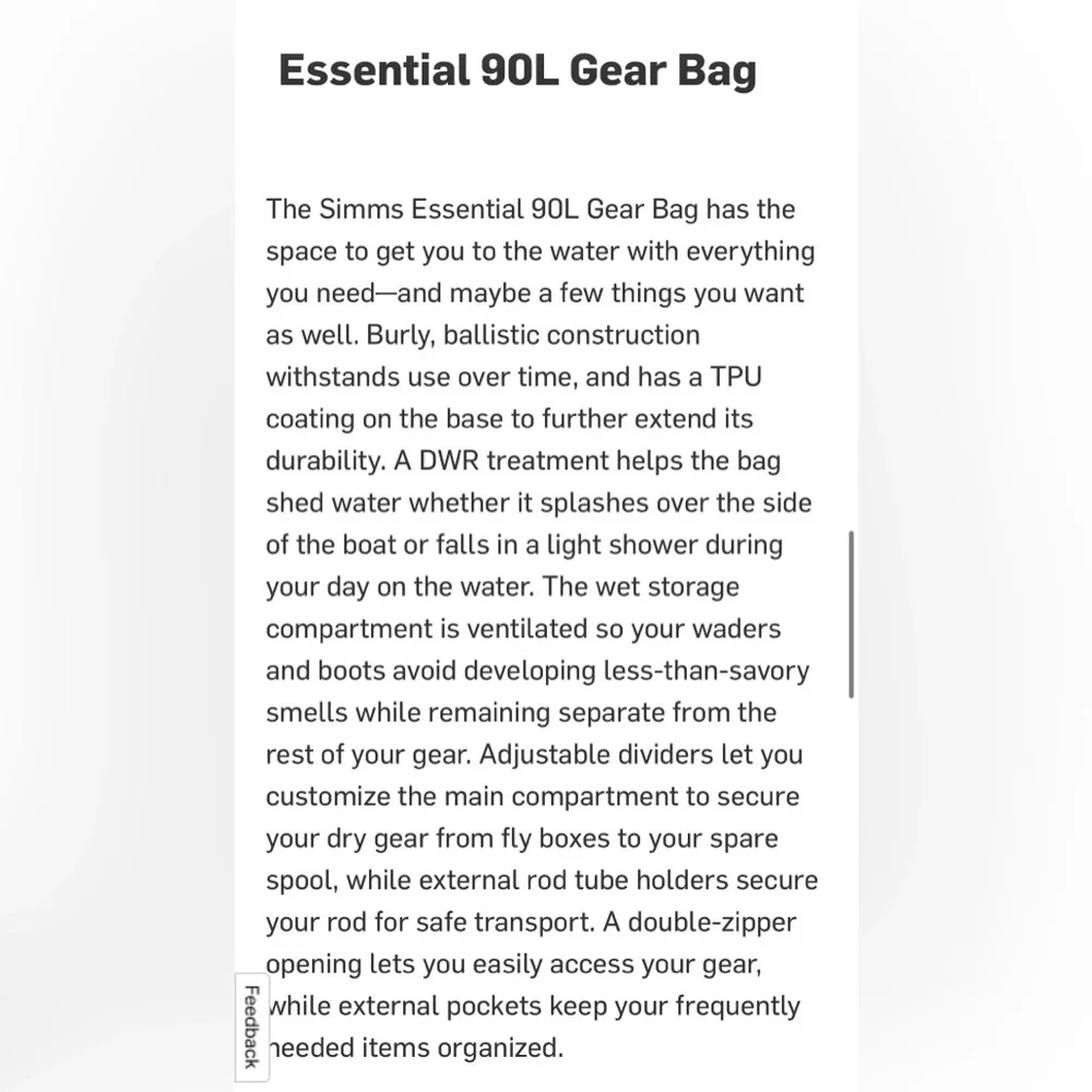 Simms (Limited Edition) Dales Pale Ale Essential 90L Gear Bag